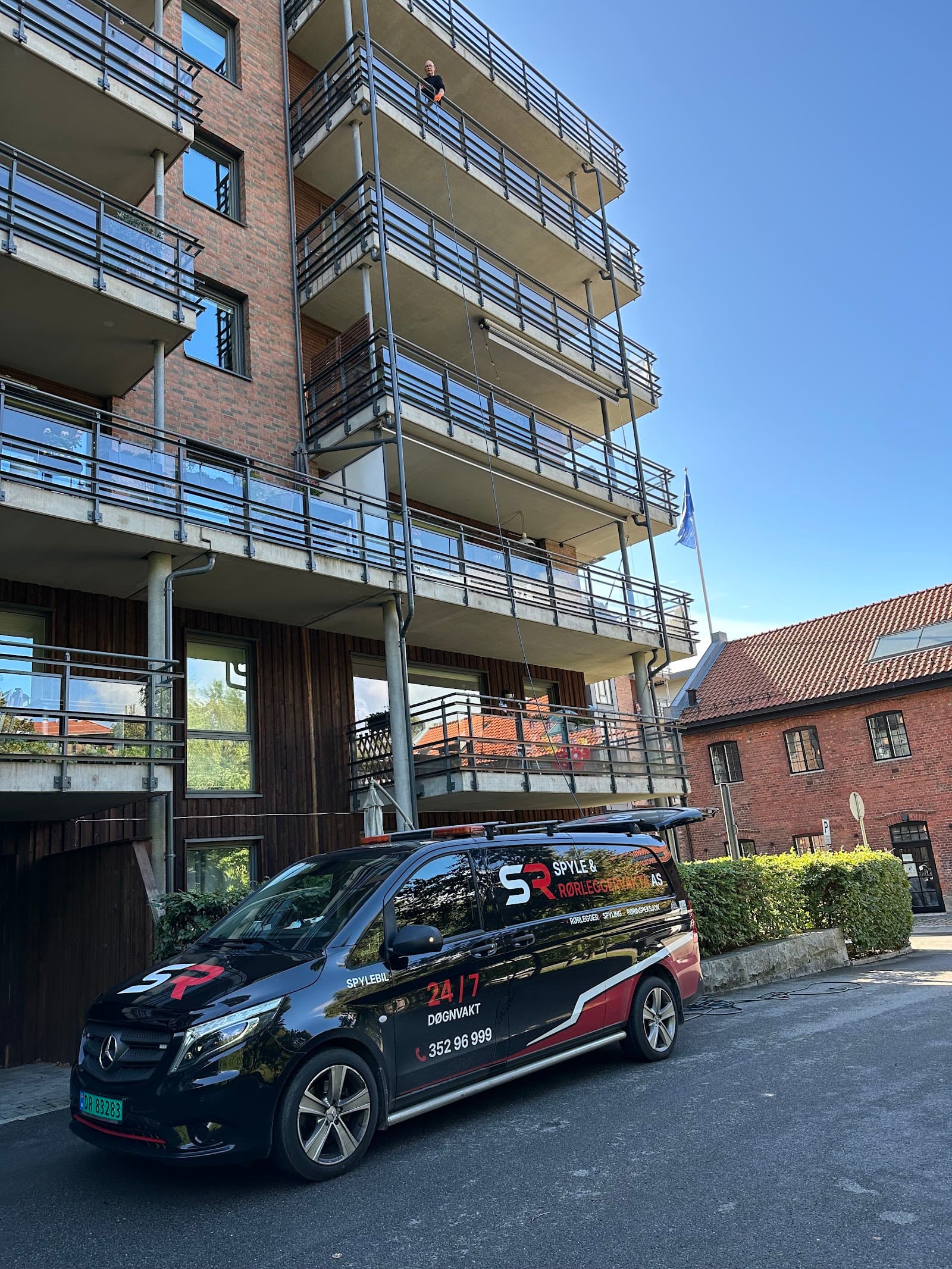 Boligblokk på Lilleborg i Oslo hvor Spyle & Rørleggervakta AS fikset tett kjøkkenavløp